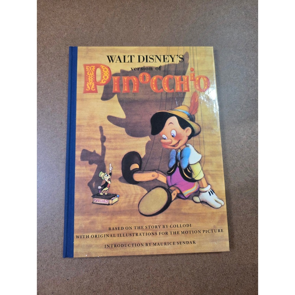 Walt Disney's Pinocchio Hardcover Book 1989 Harry N Abrams Maurice Sendak Intro